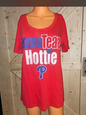 Phillies -Red 'Home Team Hottie' Short Sleeve Tee